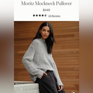 Jenni Kayne Moritz Mockneck Pullover Size Medium